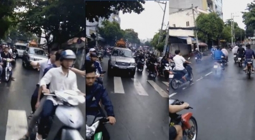 Hàng chục thanh niên đầu trần, nẹt pô gây náo loạn đám tang trên phố - Ảnh 1