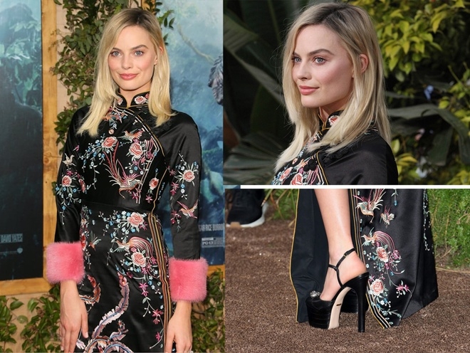 'Quả bom sex' Margot Robbie diện váy xẻ ra mắt phim mới về Tarzan