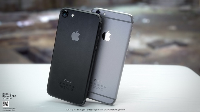 iPhone 7 màu đen lộ diện qua concept ấn tượng