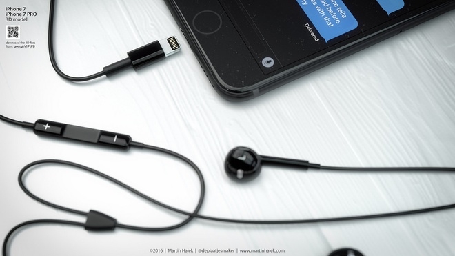 iPhone 7 màu đen lộ diện qua concept ấn tượng