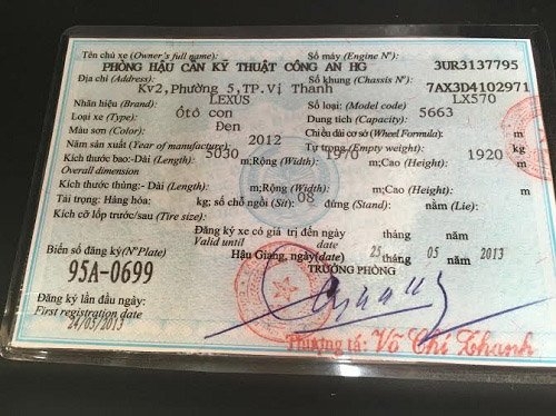 xe Lexus, Hậu Giang, trịnh xuân thanh, công an, CSGT Hậu Giang, khiển trách, kỷ luật