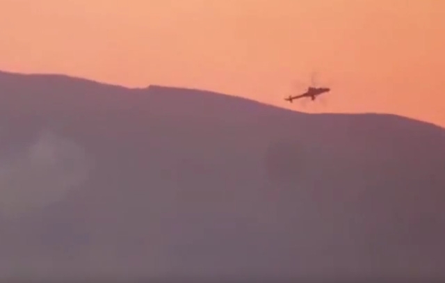  Trực thăng Nga bị bắn rơi ở Syria hôm 8/7. (Ảnh: Moscow Times) 