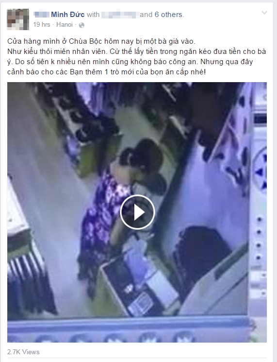 Ba lao bi to thoi mien nu nhan vien ban hang de lay tien hinh anh 1