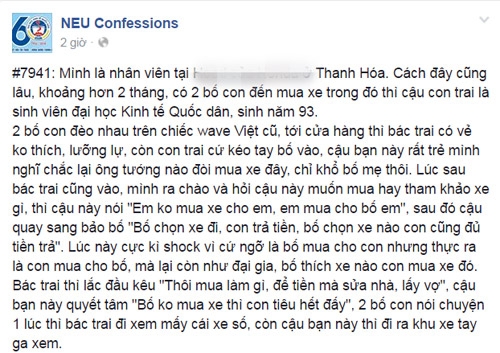 co 100 trieu dong, nam sinh nang nac mua xe cho bo hinh anh 1