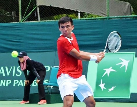 Lý Hoàng Nam là tay vợt chủ lực của đội tuyển quần vợt nam Việt Nam tại vòng 2 Davis Cup.