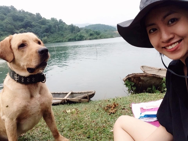 cô gái, người Việt,chú chó, đi phượt, dân phượt, phượt thủ