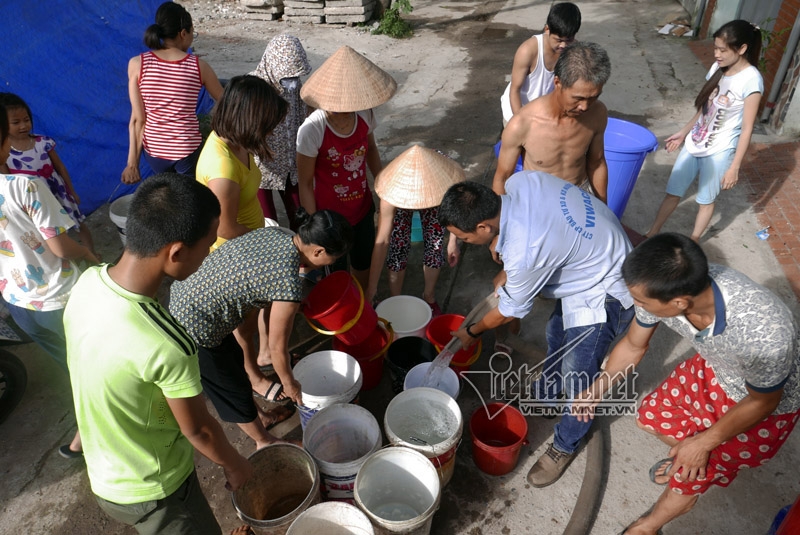vỡ đường ống nước sông Đà, mất nước, nước sạch