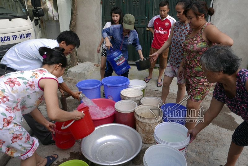 vỡ đường ống nước sông Đà, mất nước, nước sạch