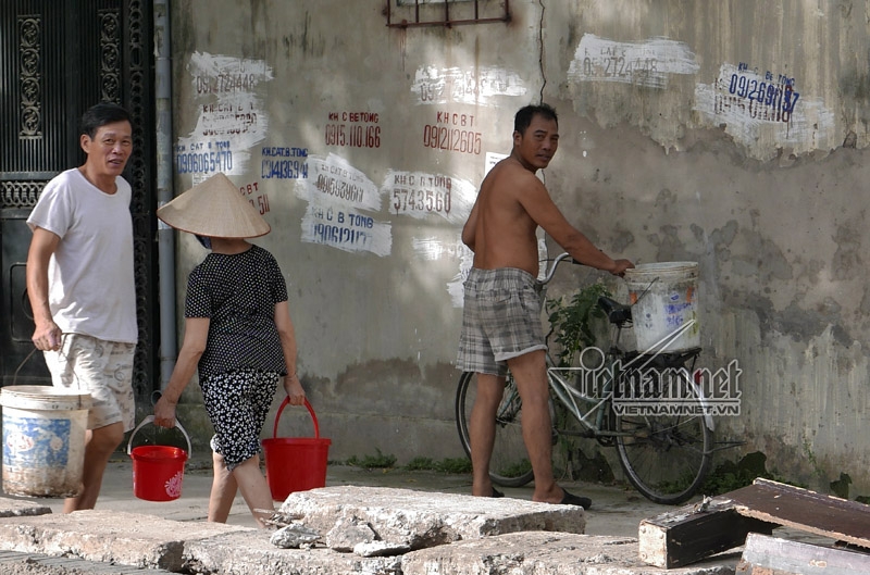 vỡ đường ống nước sông Đà, mất nước, nước sạch