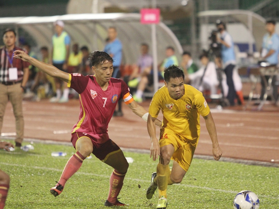 Trận Sài Gòn FC - Hải Phòng đang bị nghi ngờ về tính trung thực (ảnh: Trọng Vũ)