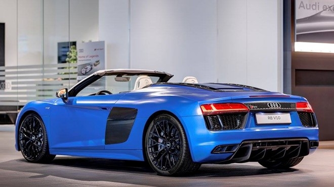 Audi R8 V10 mui tran mau doc hinh anh 2