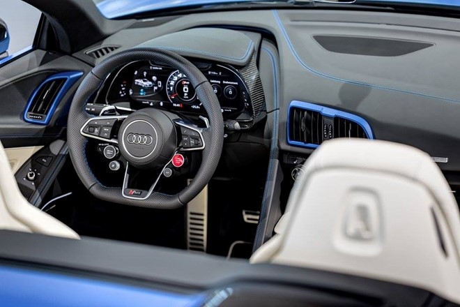 Audi R8 V10 mui tran mau doc hinh anh 5