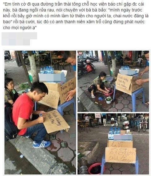 Cu ba cung cap nuoc mien phi 'cuu nang' Ha Noi hinh anh 1