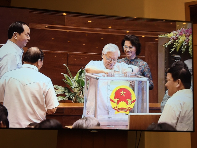  Bỏ phiếu bầu Chủ tịch Quốc hội khóa XIV, chiều ngày 21/7. 