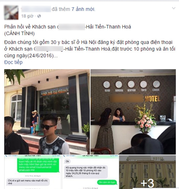 chém khách, hất đồ ăn, khách sạn đuổi khách, nhà hàng, khách sạn Thanh Hóa, bãi biển Hải Tiến, chặt chém, du khách, giam xe, cháo chửi