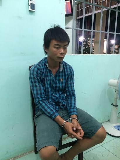 Đối tượng Cảnh bị công an bắt giữ