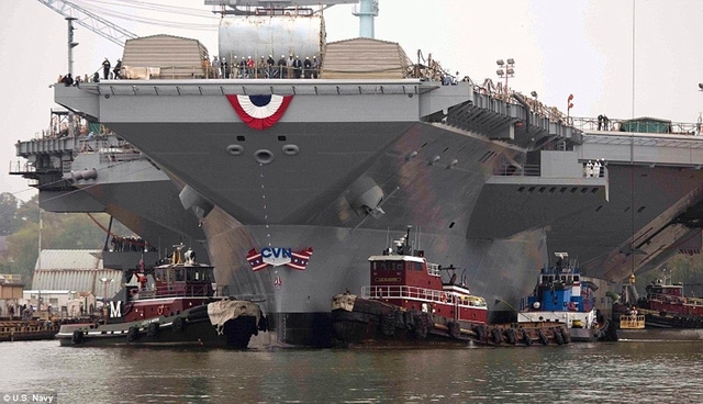  Tàu sân bay USS Gerald R. Ford. (Ảnh: US Navy) 