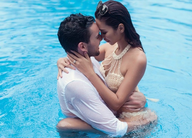 Ha Anh dien bikini chup anh cuoi cung chong Tay hinh anh 7