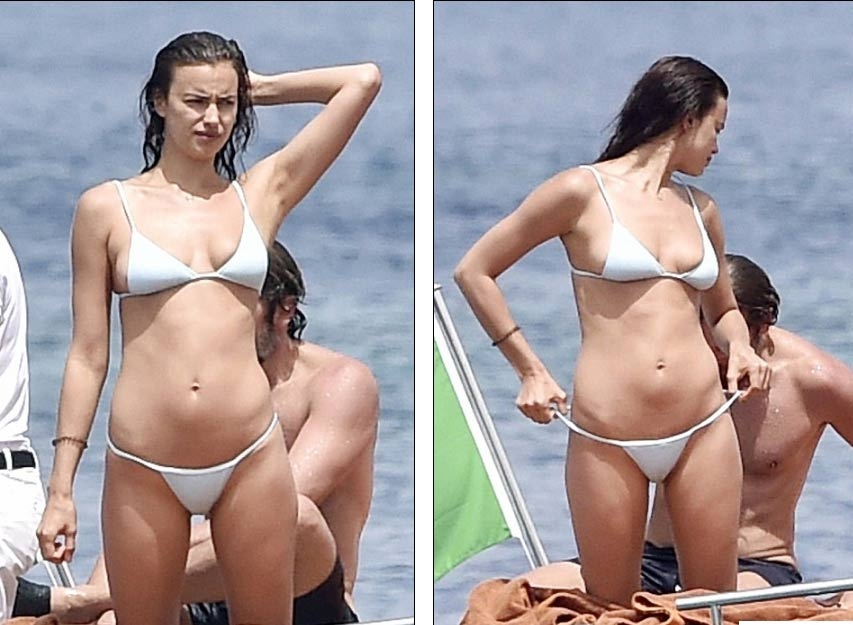 irina shayk dien bikini nho xiu, goi cam ben nguoi tinh hinh anh 6