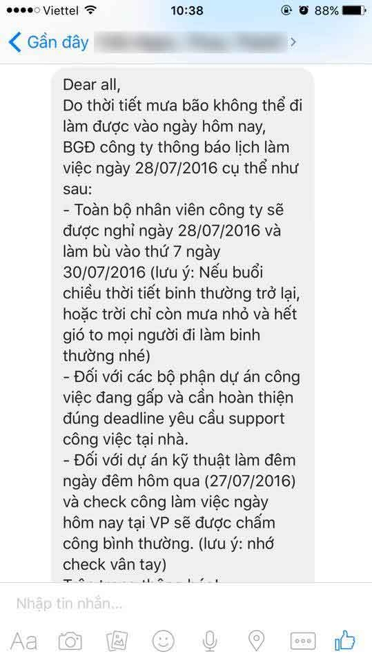 công sở, nghỉ làm, bão, công ty, mưa gió