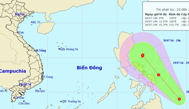Ap thap nhiet doi huong vao Bien Dong hinh anh 1