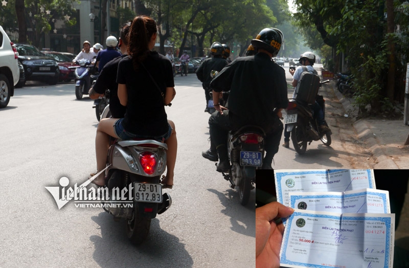 cảnh sát cơ động, CSCĐ ra quân, CSCĐ xử lý không mũ bảo hiểm