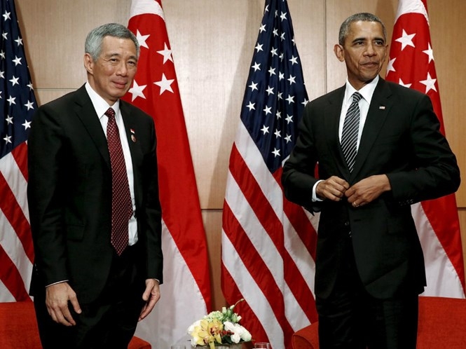 Tổng thống Obama và Thủ tướng Lý Hiển Long /// Reuters