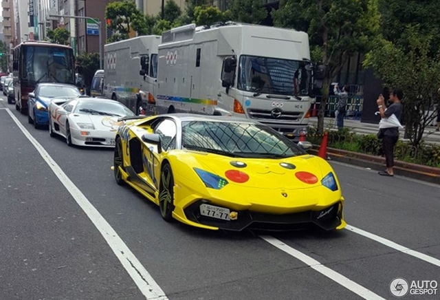  Chiếc Lamborghini Aventador LP720-4 50 Anniversario cũng được dán hình Pikachu. 