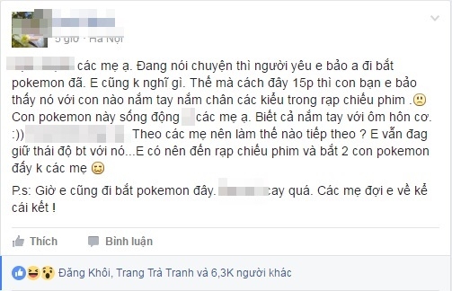 pokemon go, hà nội, chuyện dở khóc dở cười, bắt pokemon, nhà nghỉ, cô gái, người yêu, vợ chồng