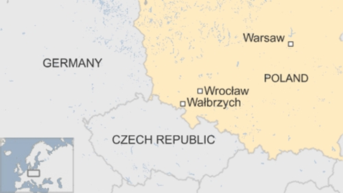 Vị trí thị trấn Walbrzych, Ba Lan. Đồ họa: BBC.