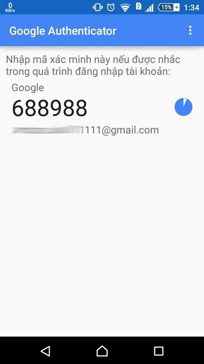 Ứng dụng tự phát sinh mã OTP cho hộp thư Gmail