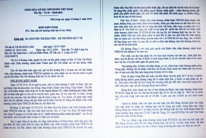 Nan nhan bi cua chan gui don den Bo truong Kim Tien hinh anh 1