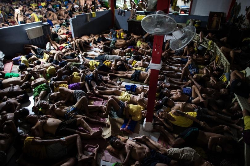 Tình trạng quá tải tội phạm trong các nhà tù ở Philippines (Ảnh: Ibtimes)