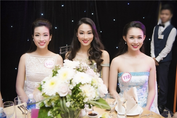 Một vài thí sinh của đêm chung kết 6Hoa hậu Việt Nam 2016.