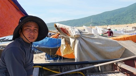 Thuyền ngư dân Kỳ Anh, Hà Tĩnh đang nằm bờ sau sự cố Formosa. Ảnh: Sỹ Lực