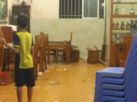 Hiện trường xảy ra vụ truy sát kinh hoàng