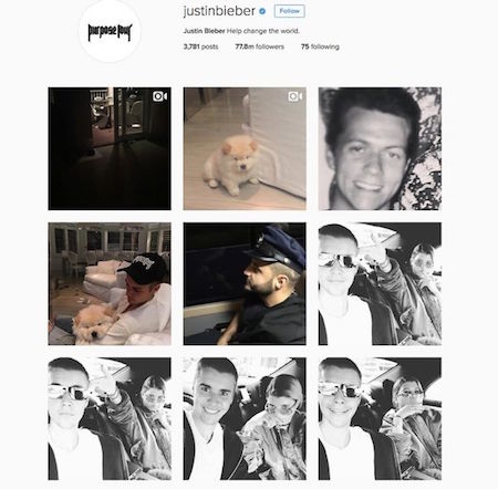 Justin Bieber đã trở lại với trang Instagram