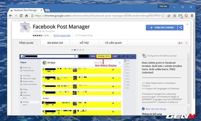  Trước tiên bạn hãy mở trình duyệt Google Chrome lên và truy cập vào đường dẫn này, sau đó nhấn vào “Thêm Vào Chrome” để tiến hành tải và cài đặt tiện ích này cho trình duyệt. 