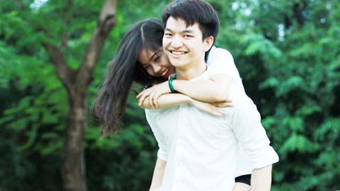 Quang có một tình yêu đẹp trong suốt 4 năm /// Ảnh Facebook Hồ Thị Hằng