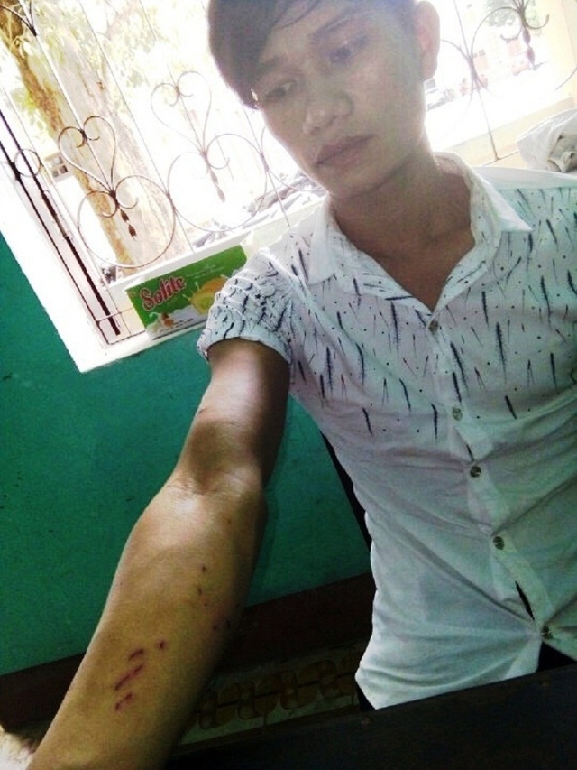 Đối tượng Nam tại cơ quan công an