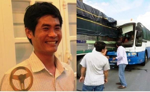 tài xế dìu xe khách, xe tải cứu xe khách, tài xế Phan Văn Bắc, đèo bảo lộc, xe khách mất phanh