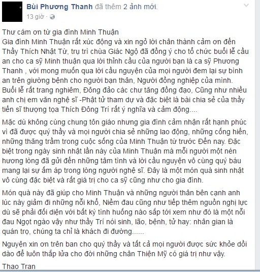 tam thu cam on tu gia dinh minh thuan sau le cau an hinh anh 3