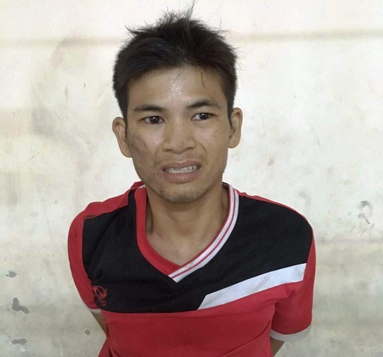 Đối tượng Nguyễn Minh Hiệp tại cơ quan công an