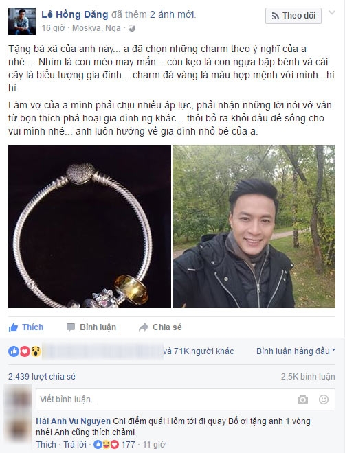 chi em ghen ty khi hong dang cong khai the hien tinh cam tren facebook voi vo - 2