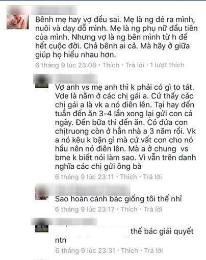 chàng trai đứng giữa mẹ chồng nàng dâu