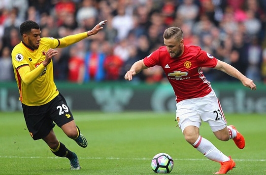 Luke Shaw bị Mourinho chỉ trích nhiều ở trận thua Watford