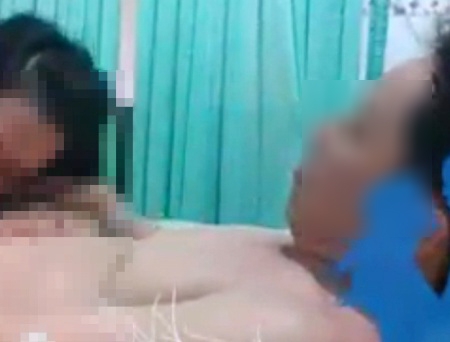  Hình ảnh ông V. và người tình được cắt ra từ clip. 