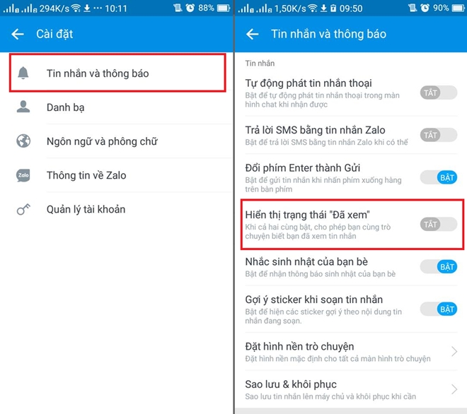 Cach tuy chinh tuy chon rieng tu tren Zalo hinh anh 2