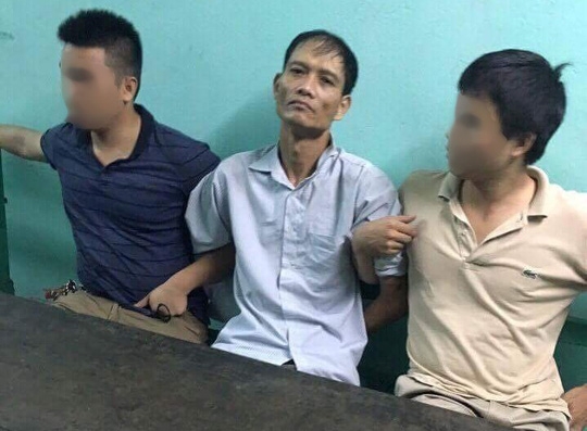 Nghi phạm Doãn Trung Dũng khi mới bị bắt