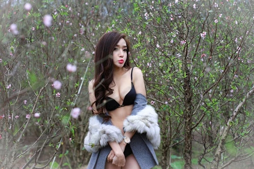 anh cuoi lung linh cua “hot girl vuon dao” hinh anh 1